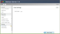 Chat Settings Page: Default View Chat Settings Page: Default View