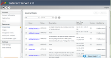 Interactions Page