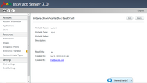 Interaction Variable: Details Page