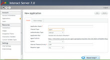 New Application Page