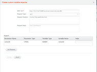 Create Custom Variable Response Popup