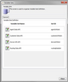 Variable Sets Window
